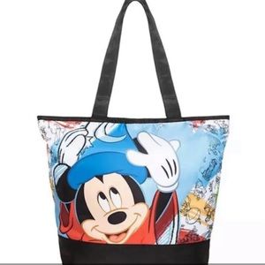 Disney Parks Mickey Mouse Classic Character Sketch Ink and Paint Large Tote